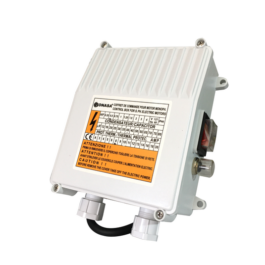 Caja de control, 3 HP, 220V-60HZ (QJDY2/19)